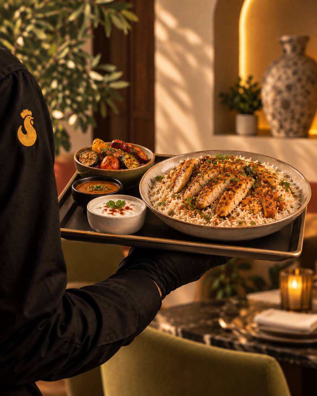 Box Kebsa Royale, poulet mariné aux épices orientales avec riz basmati